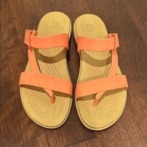Crocs Orange Strappy Sandals